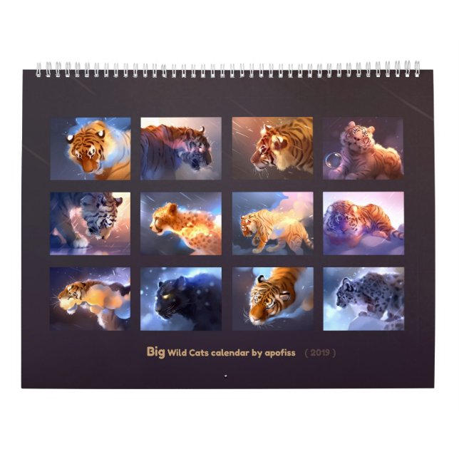 Big Wild Cats - 2019 Calendar (Back)