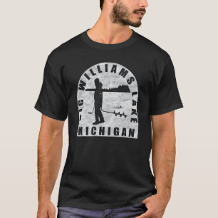 Big Williams Lake Ice Fishing Michigan T-Shirt