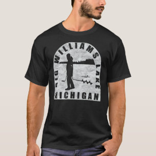 Big Williams Lake Ice Fishing Michigan T-Shirt