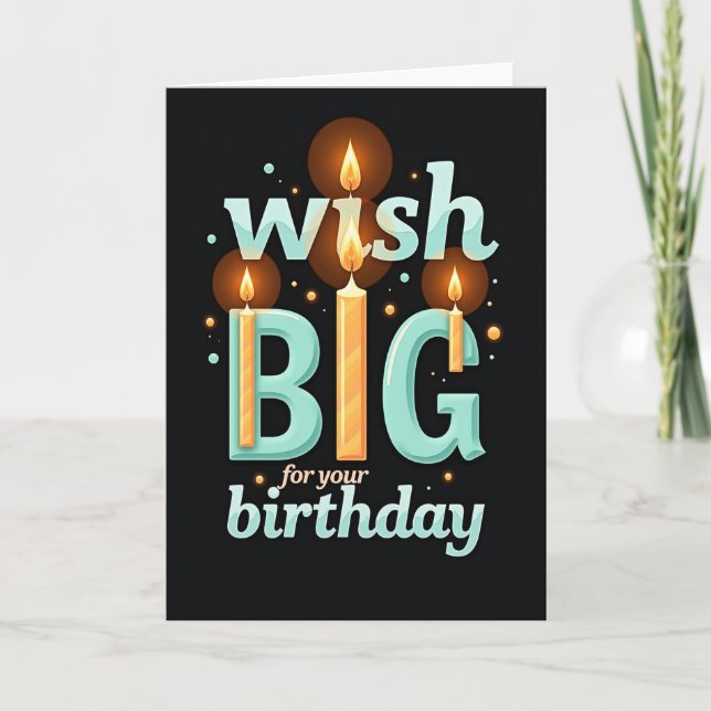 Big Wish Teal Glow Card (Front)