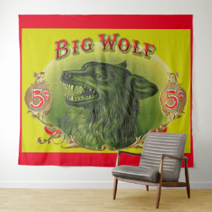 Big Wolf cigar label Tapestry