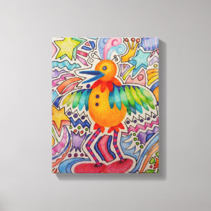 Big Yellow Bird Canvas Print