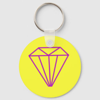 Big yellow diamond keychain