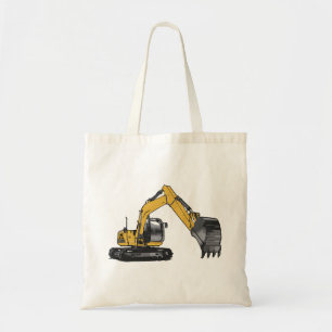 Big Yellow Excavator Tote Bag