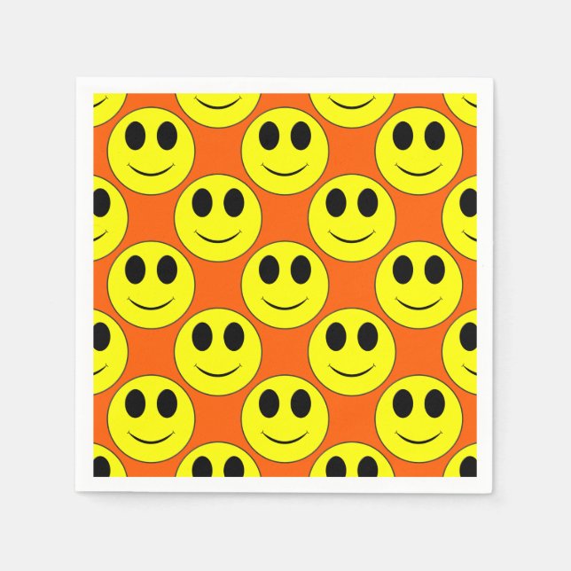 Big Yellow Happy Face Napkin (Front)