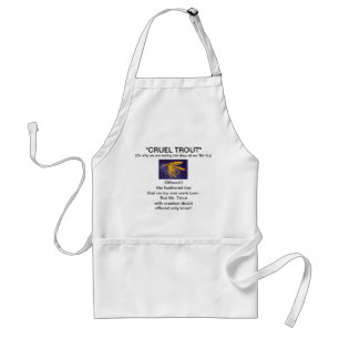"Big Yellow May Wet Fly-Cruel Trout"  Apron