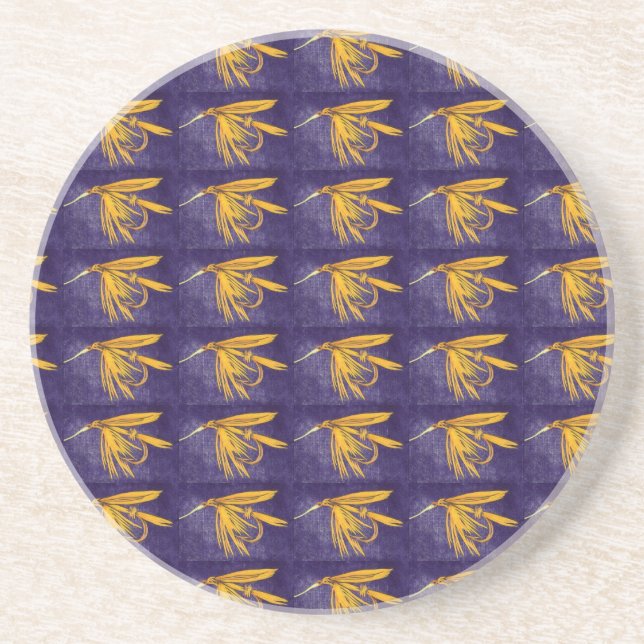 "Big Yellow May" Wet Fly Pattern Fly Coaster (Front)
