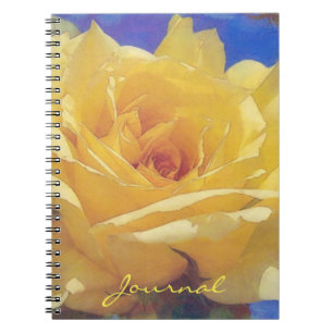 Big Yellow Rose Flower Journal Notebook