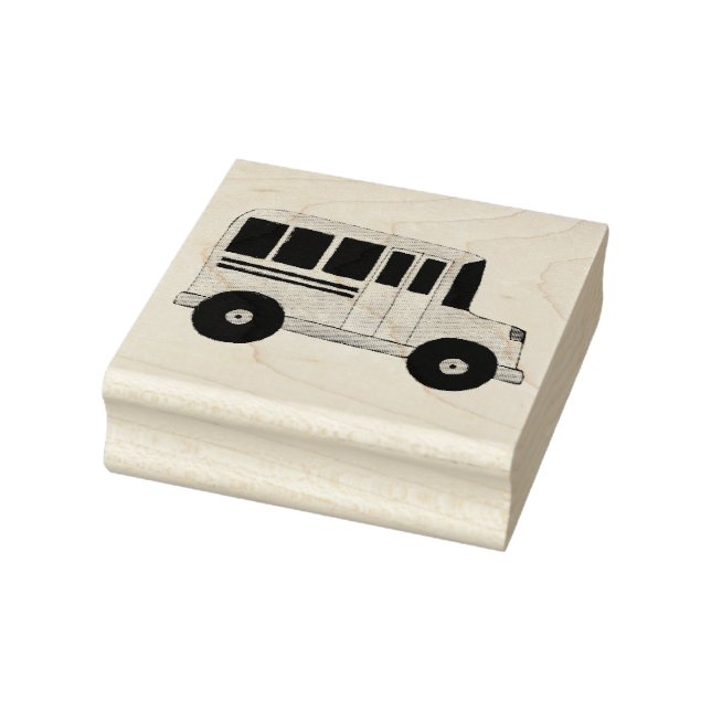 Big Yellow School Bus Driver Back-to-School Stamp (Stamp)