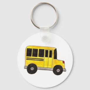 Big Yellow School Bus Driver Teacher Gift Keychain