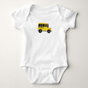 Big Yellow School Bus Education Teacher Bus Driver Baby Bodysuit