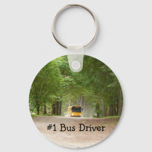 Big Yellow School Bus Key Ring