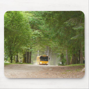 Big Yellow School Bus Mouse Mat