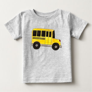 Big Yellow School Bus Teacher Education Transport Baby T-Shirt