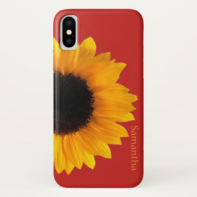 Big Yellow Sunflower iphone X Case (Back)