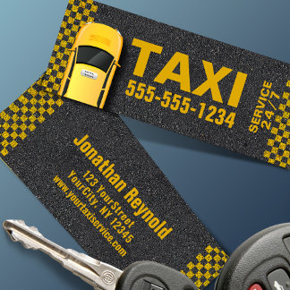 Big Yellow Taxi Phone Number 24/7 Service Mini Business Card