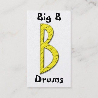 BigBdrumslogo2, Big B, Drums Business Card