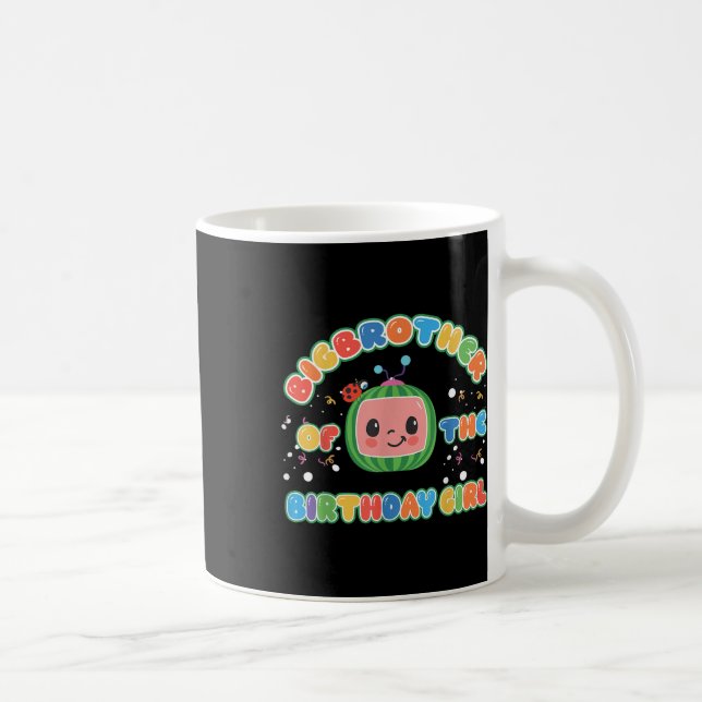 Bigbrother Of The Birthday Girl Melon Family Match Coffee Mug (Right)