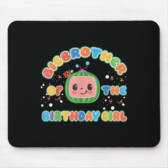 Bigbrother Of The Birthday Girl Melon Family Match Mouse Mat (Front)