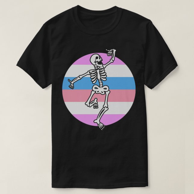 Bigender  Gay Skeleton  Nonbinary Gender  T-Shirt (Design Front)