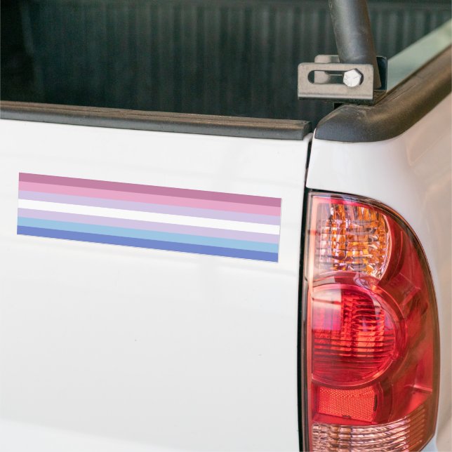 Bigender Pride Bumper Sticker (On Truck)