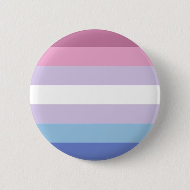 bigender pride flag 6 cm round badge (Front)