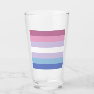 Bigender Pride Flag Glass