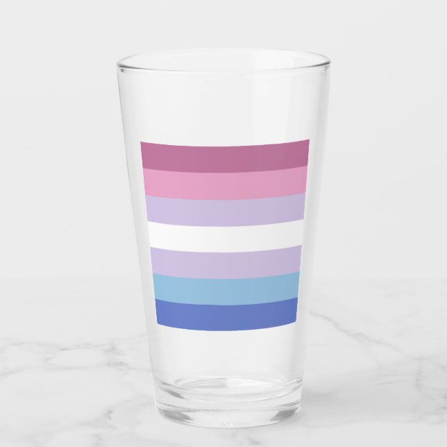 Bigender Pride Flag Glass (Front)