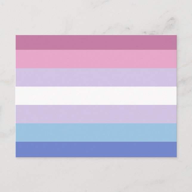 Bigender Pride Flag Postcard (Front)