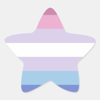 bigender pride flag star sticker