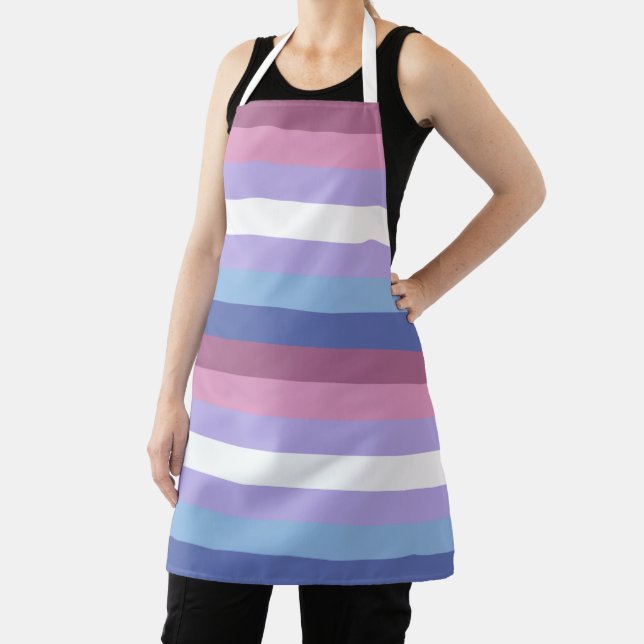 Bigender Pride, Striped Print, LGBTQ Pride Apron (Insitu)