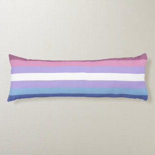 Bigender Pride, Striped Print, LGBTQ Pride Body Cushion