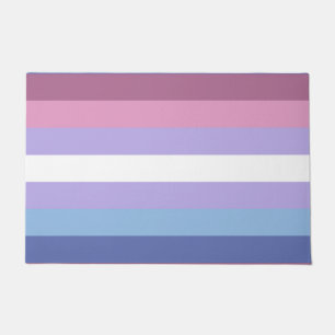 Bigender Pride, Striped Print, LGBTQ Pride Doormat