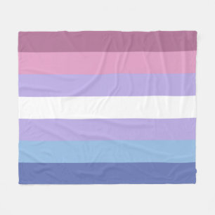 Bigender Pride, Striped Print, LGBTQ Pride Fleece Blanket