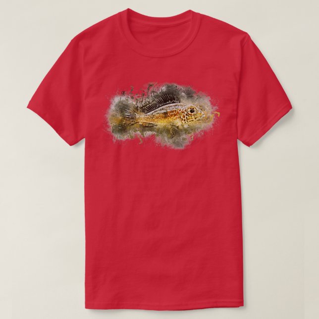 Bigeye Sand Cichlid Ndole Red Callochromis macrops T-Shirt (Design Front)