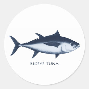 Bigeye Tuna Logo Classic Round Sticker