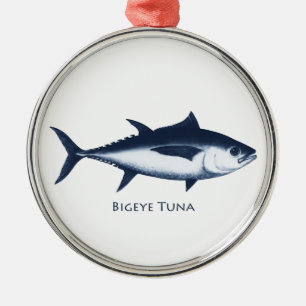 Bigeye Tuna Logo Metal Tree Decoration