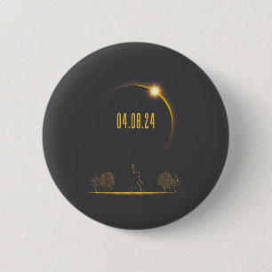 Bigfoot 04.08.24 Total Solar Eclipse 2024 6 Cm Round Badge