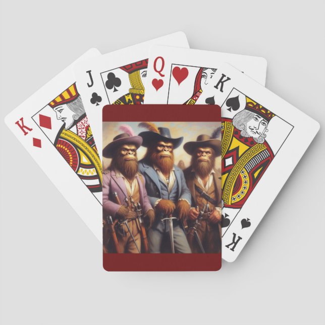Bigfoot 3 Musketeers Playing Cards (Back)