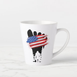 Bigfoot 4th July.b Latte Mug