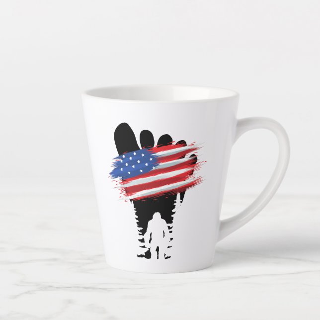Bigfoot 4th July.b Latte Mug (Right)