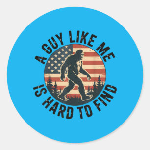 Bigfoot 4th July Patriotic Sasquatch Humour Graphi Classic Round Sticker