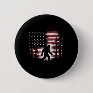 Bigfoot 4th Of July American Usa Flag Patriotic Ki 6 Cm Round Badge