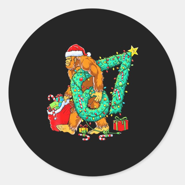 Bigfoot 67 Meme Christmas Tree 67 Baseball Lifesty Classic Round Sticker (Front)