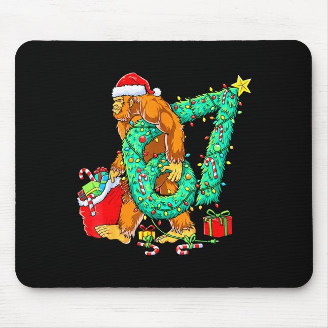 Bigfoot 67 Meme Christmas Tree 67 Baseball Lifesty Mouse Mat (Front)