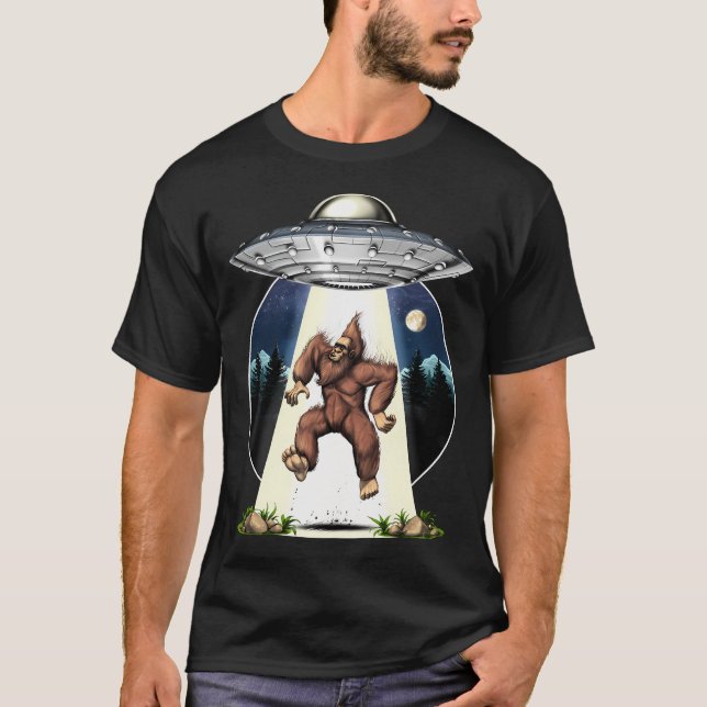 Bigfoot Alien Abduction T-Shirt (Front)