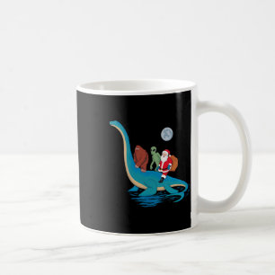 Bigfoot Alien Santa Claus Riding Dinosaur Christma Coffee Mug