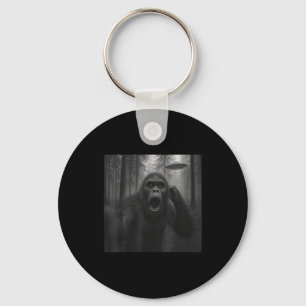 Bigfoot Alien Ufo Selfie Funny Sasquatch Meme Men Key Ring