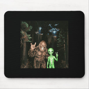 Bigfoot alien ufo selfie funny sasquatch meme men mouse mat