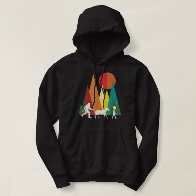 Bigfoot alien unicorn alien fantasy idea 2003 hoodie (Design Front)